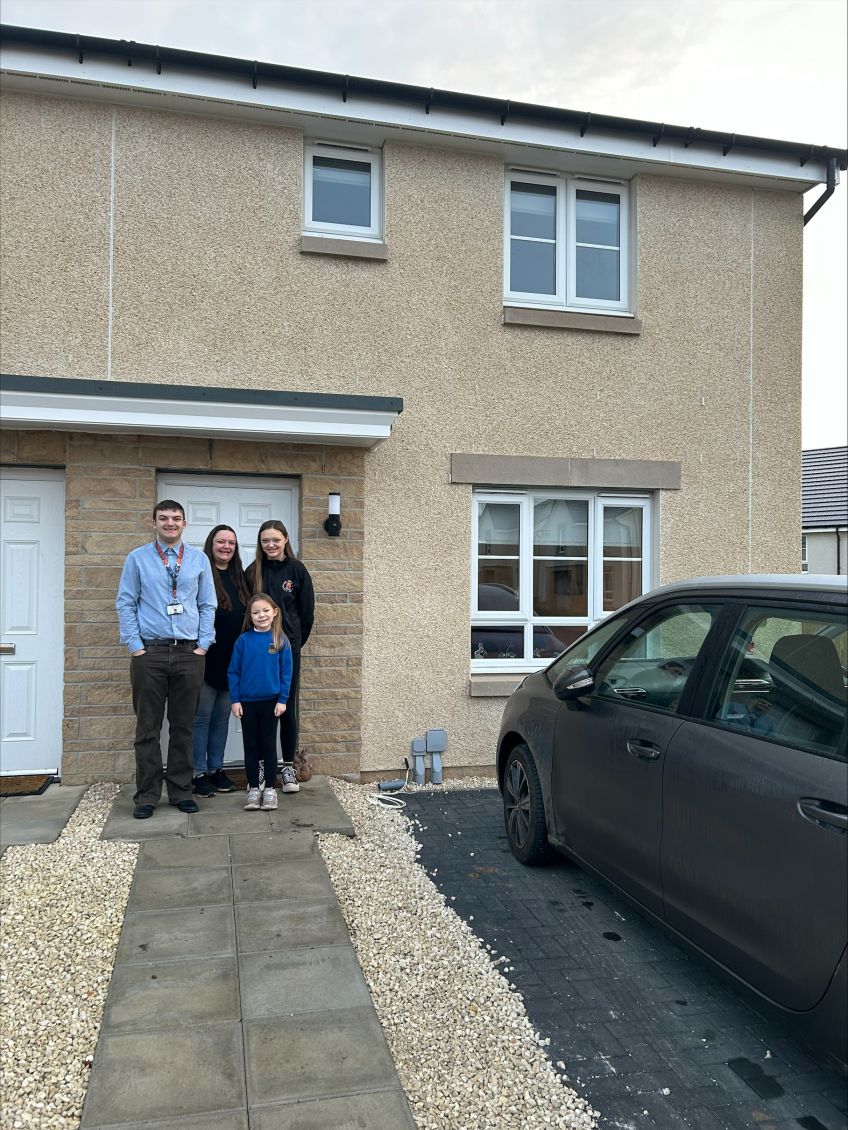 Laura Murphy and her son Stephen, and two daughters Murron and Rhiannon