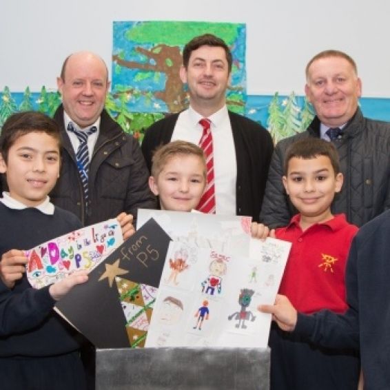 School pupils prepare time capsule