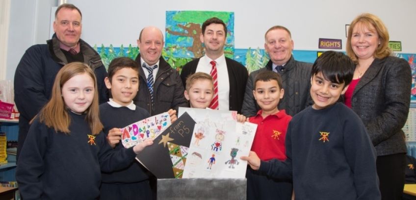 School pupils prepare time capsule