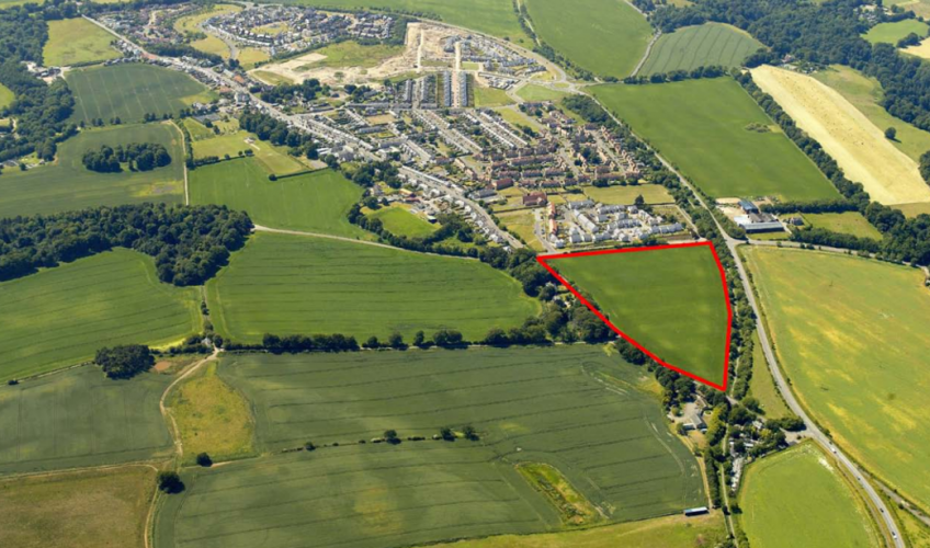 Image showing where Wheatley Homes East's Rosewell development will be located